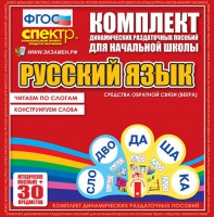 Динамические раздаточные пособия. Русский язык (веера). Читаем по слогам (слоги из двух букв). Конструируем слова (слоги из двух и трех букв). - fgospostavki.ru - Петропавловск-Камчатский
