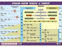Таблица демонстрационная "Сравнение понятий изомер и гомолог" (винил 100x140) - fgospostavki.ru - Петропавловск-Камчатский