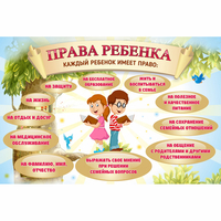 Стенд "Права ребенка" 1,5х1,0 - fgospostavki.ru - Петропавловск-Камчатский
