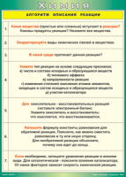 Таблица "Алгоритм описания реакции" (100х140 сантиметров, винил) - fgospostavki.ru - Петропавловск-Камчатский