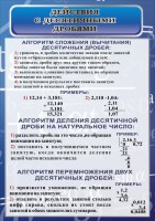 Стенд "Действия с десятичными дробями" - fgospostavki.ru - Петропавловск-Камчатский