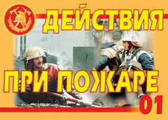 Комплект плакатов "Действия при пожаре" - fgospostavki.ru - Петропавловск-Камчатский