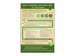 Стенд "Правила выполнения лабораторных работ по биологии" Вариант 1 - fgospostavki.ru - Петропавловск-Камчатский
