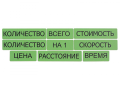 Набор магнитных карточек "Опорные слова к задачам" (зеленый) - fgospostavki.ru - Петропавловск-Камчатский