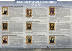 Стенд "Великие русские художники" - fgospostavki.ru - Петропавловск-Камчатский