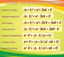 Стенд "Формулы сокращенного умножения" Вариант 3 - fgospostavki.ru - Петропавловск-Камчатский