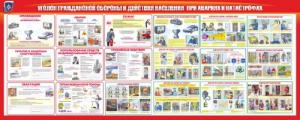 Стенд "Уголок гражданской обороны и действия населения в чрезвычайных ситуациях" - fgospostavki.ru - Петропавловск-Камчатский