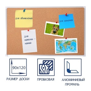 Доска пробковая 1200х900 - fgospostavki.ru - Петропавловск-Камчатский