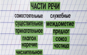 Набор магнитных карточек "Части речи" (фон зелёный) - fgospostavki.ru - Петропавловск-Камчатский