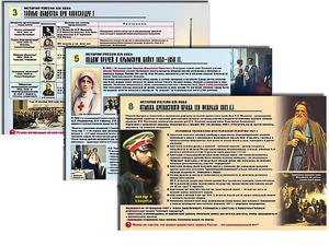 Комплект таблиц по истории "История России XIX в." раздаточные (цветные, ламинированные, А4, 10 штук) - fgospostavki.ru - Петропавловск-Камчатский