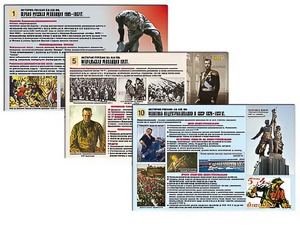 Комплект таблиц по истории "История России XX - XXI вв." раздаточные (цветные, ламинированные, А4, 12 штук) - fgospostavki.ru - Петропавловск-Камчатский