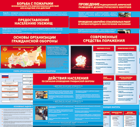 Комплект таблиц "Основы гражданской обороны (МЧС РФ)" 13 штук. - fgospostavki.ru - Петропавловск-Камчатский