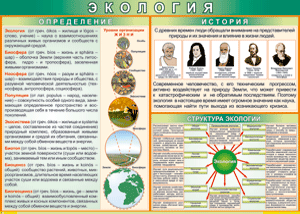 Таблица "Экология. Определения и история" (100х140 сантиметров, винил) - fgospostavki.ru - Петропавловск-Камчатский