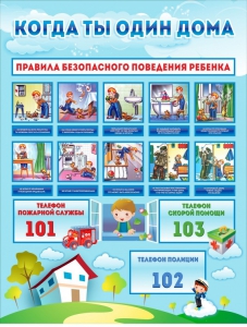 Стенд "Когда ты один дома" - fgospostavki.ru - Петропавловск-Камчатский