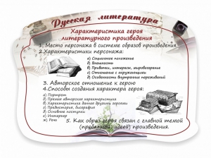 Стенд резной "Характеристика героя литературного произведения" - fgospostavki.ru - Петропавловск-Камчатский