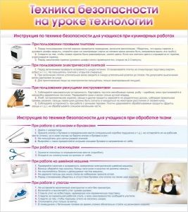 Стенд "Техника безопасности на уроке технологии" - fgospostavki.ru - Петропавловск-Камчатский