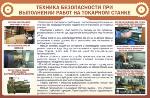 Стенд "Техника безопасности при выполнении работ на токарном станке" - fgospostavki.ru - Петропавловск-Камчатский