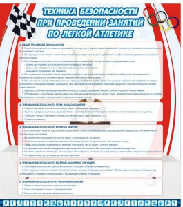 Стенд "Техника безопасности занятий по легкой атлетике" - fgospostavki.ru - Петропавловск-Камчатский