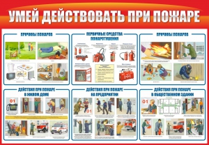 Стенд "Умей действовать при пожаре" - fgospostavki.ru - Петропавловск-Камчатский