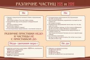 Стенд "Различие частиц "не" и "ни"" - fgospostavki.ru - Петропавловск-Камчатский