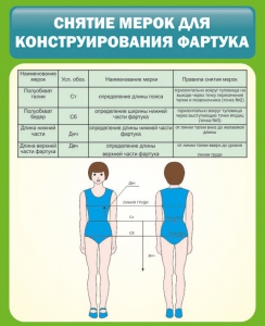 Стенд "Снятие мерок для конструирования фартука" - fgospostavki.ru - Петропавловск-Камчатский