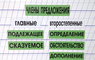 Набор магнитных карточек "Члены предложения" (фон зелёный) - fgospostavki.ru - Петропавловск-Камчатский