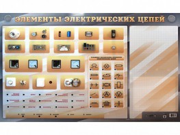 Наглядно-демонстрационный светодинамический стенд "Элементы электрических цепей" с маркерными полями - fgospostavki.ru - Петропавловск-Камчатский