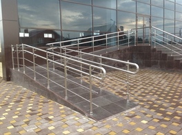 Перила для входной группы с двойным поручнем - fgospostavki.ru - Петропавловск-Камчатский