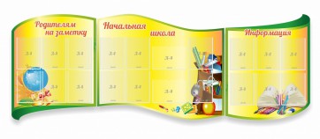 Стенд "Начальная школа" резной из 3-х частей - fgospostavki.ru - Петропавловск-Камчатский