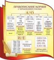 Стенд "Правописание корней с чередованием гласных" - fgospostavki.ru - Петропавловск-Камчатский
