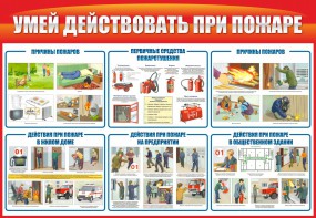 Стенд "Умей действовать при пожаре" - fgospostavki.ru - Петропавловск-Камчатский