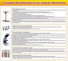 Стенд "Техника безопасности на уроках биологии" Вариант 2 - fgospostavki.ru - Петропавловск-Камчатский