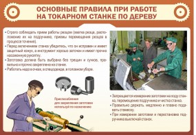 Стенд "Основные правила при работе на токарном станке по дереву" - fgospostavki.ru - Петропавловск-Камчатский